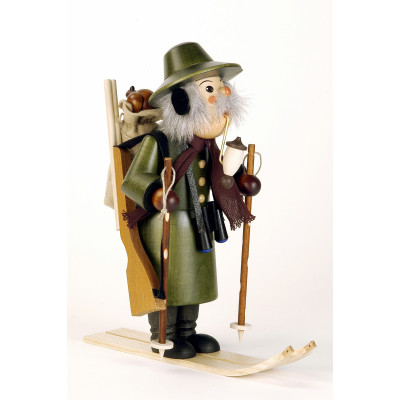 Räuchermännchen Förster auf Ski