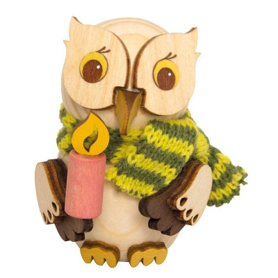 Mini Eule mit Kerze