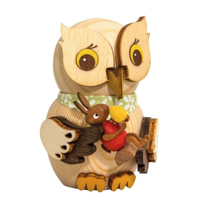 Mini Eule mit rotem Osterhase