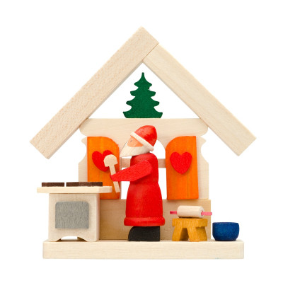 Baumbehang Haus Weihnachtsmann mit Weihnachtsbäckerei