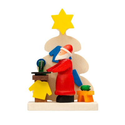 Baumbehang Baum Weihnachtsmann mit Nähmaschine