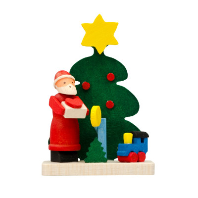 Baumbehang Baum Weihnachtsmann mit Eisenbahn