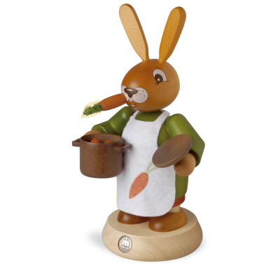 Räucherhasenfrau farbig, groß