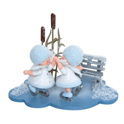Schneeflöckchen Eiskunstlaufpaar auf Wolke