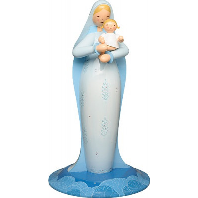 Madonna mit Christkind groß hellblau