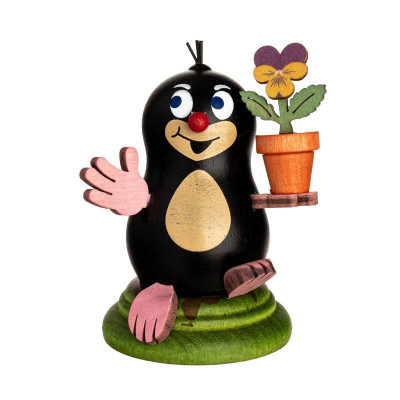 Maulwurf Lilly mit Blumentopf