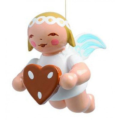 Schwebeengel klein mit Lebkuchenherz