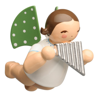 Engel mit Panflöte schwebend