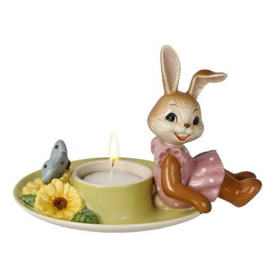 Osterhäsin Teelichthalter Genieße den Frühling!