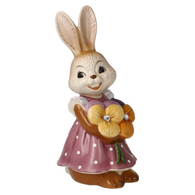 Osterhase Hasenmädchen Blumen sind das Lächeln der Erde