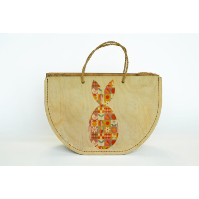 Holztasche Tragetasche Osterhase modern