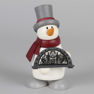 Schneemann Fritz mit Schwibbogen