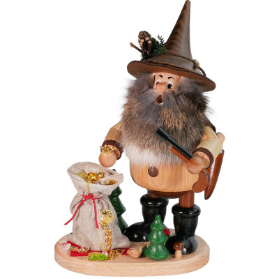 Räuchermann Räuberwichtel mit Goldsack - 26 cm