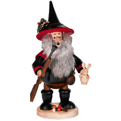 Räuchermann Räuberwichtel Wilderer schwarz - 26 cm