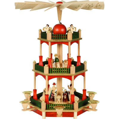 Bunte Pyramide Christi Geburt 2-stöckig
