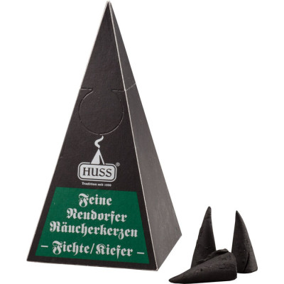 24 Feine Neudorfer Räucherkerzen Fichte/Kiefer Spitzkegel