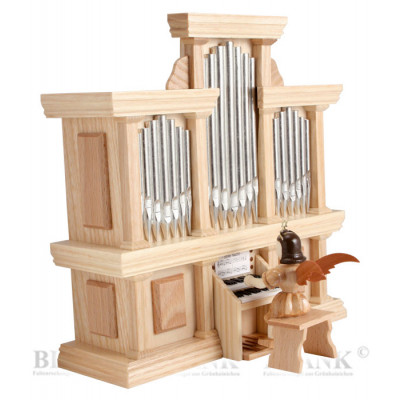 Kurzrockengel an der Orgel mit Spielwerk
