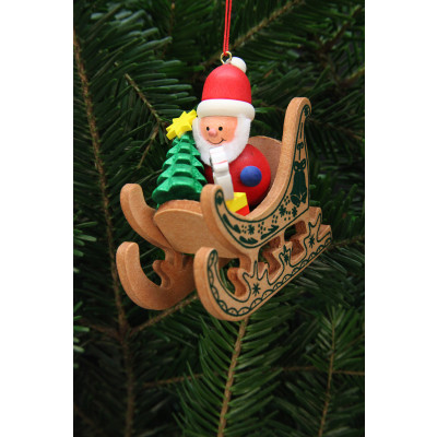 Baumbehang Weihnachtsmann im Schlitten