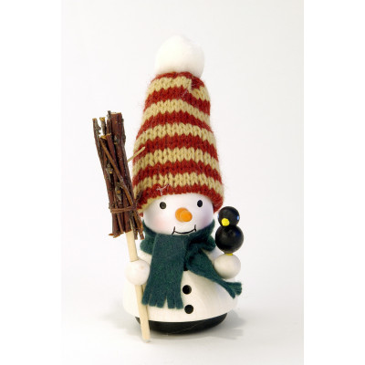 Wackelmännchen Schneemann mit Besen