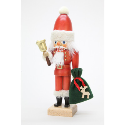 Nussknacker Weihnachtsmann mit Glocke