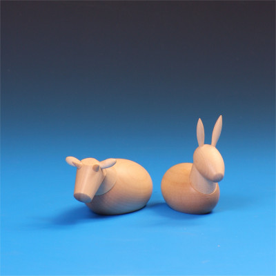 Krippenfiguren Ochse & Esel natur