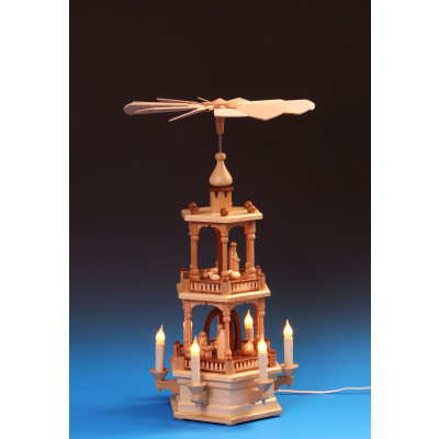 Pyramide 2-stöckig Christi Geburt, elektrisch