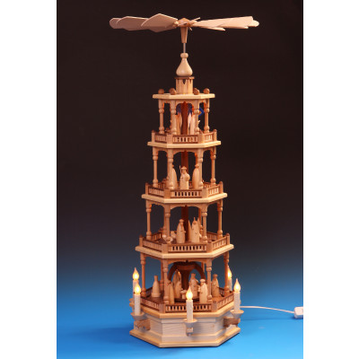 Pyramide 4-stöckig Christi Geburt, elektrisch