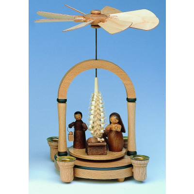 Pyramide mit Motiv Christi Geburt, natur