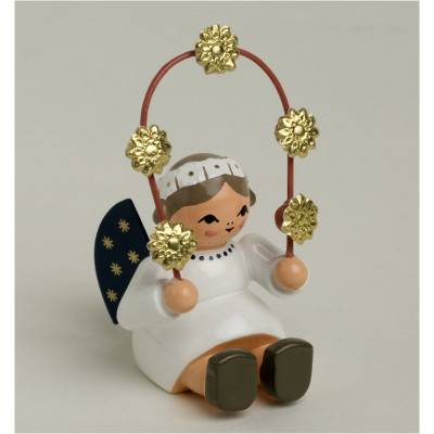 Engel mit Sternbogen sitzend