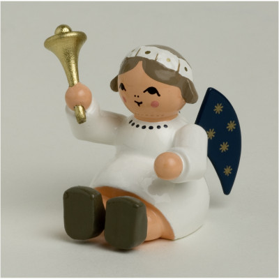 Engel mit Glocke sitzend