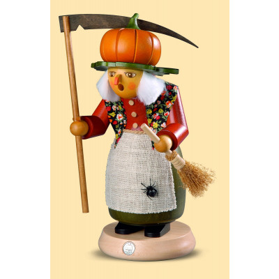 Müller Räuchermännchen Halloween Hexe mit Kürbis