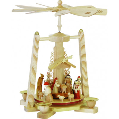 Pyramide Christi Geburt in Naturfarbe