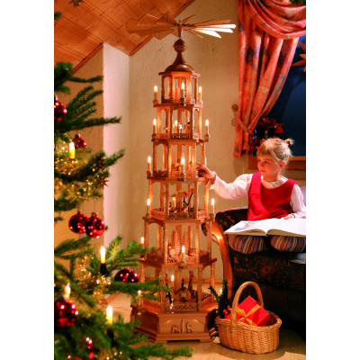 Pyramide 6-stöckig Christi Geburt, elektrisch