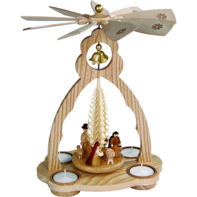 Glockenpyramide für Teelichte, Christi Geburt - Auslaufartikel