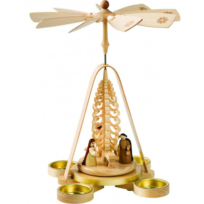 Teelichtpyramide Christi Geburt
