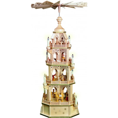 Pyramide Gotik Christi Geburt, 4-stöckig, elektrisch