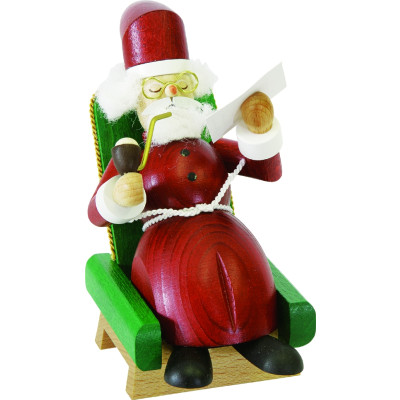 Räuchermännchen Weihnachtsmann im Sessel - Auslaufartikel