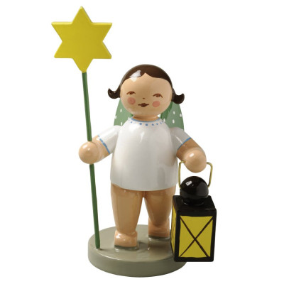 Engel mit Stern und Laterne (nur mit braunem Haar)