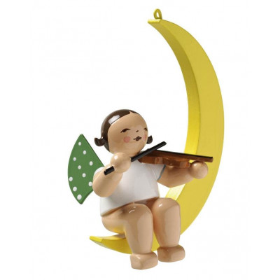 Engel mit Geige im Mond