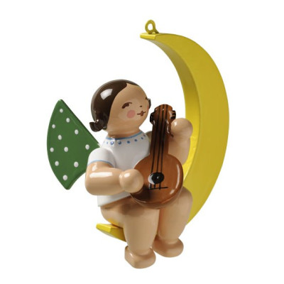 Engel mit Mandoline im Mond, klein