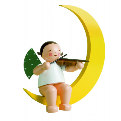 Engel mit Geige im Mond gross