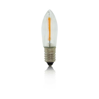 Filament LED-Topkerze Riffelkerze 10 - 55 V / 0,1 - 0,3 Watt E10