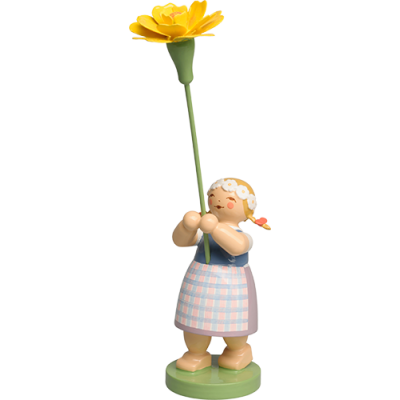 Blumenkind Mädchen mit Studentenblume