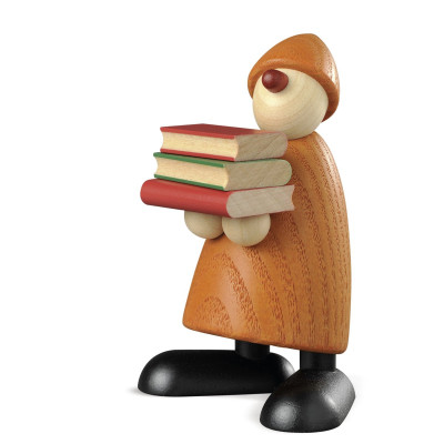 Gratulant Billy mit Büchern, gelb