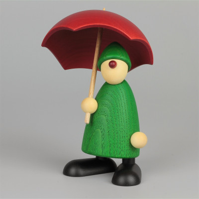 Gratulant Charlie mit Schirm, grün