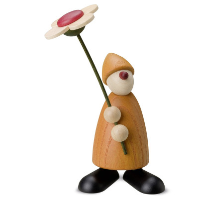 Gratulant Phillip mit Blume, gelb