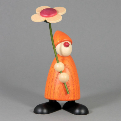 Gratulant Phillip mit Blume, gelb