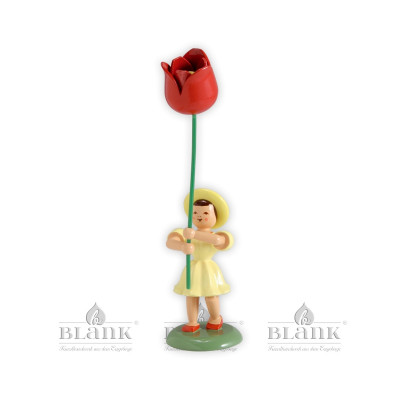 Blumenkind mit Tulpe
