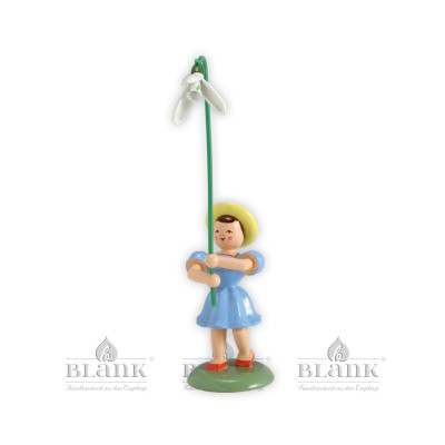 Blumenkind mit Schneeglöckchen