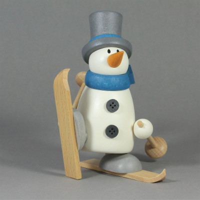 Schneemann Fritz auf Ski